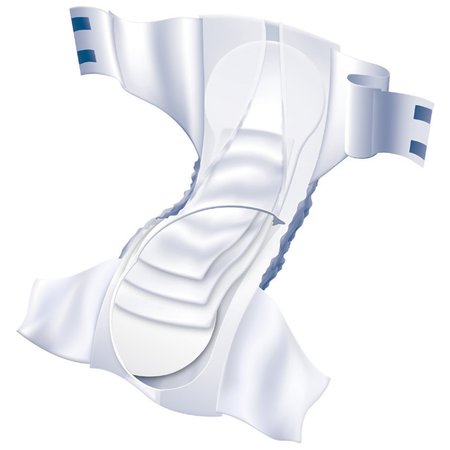Attends DermaDry Plus Incontinence Brief M Contoured, PK 96 DDP20